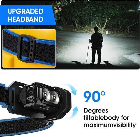 WUBEN E7 1800 Lumen Rechargeable Mini Flashlight with Magnet +Battery Extension Tube+Adjustable Headlamp Bracket+Control Sensor in Kuwait