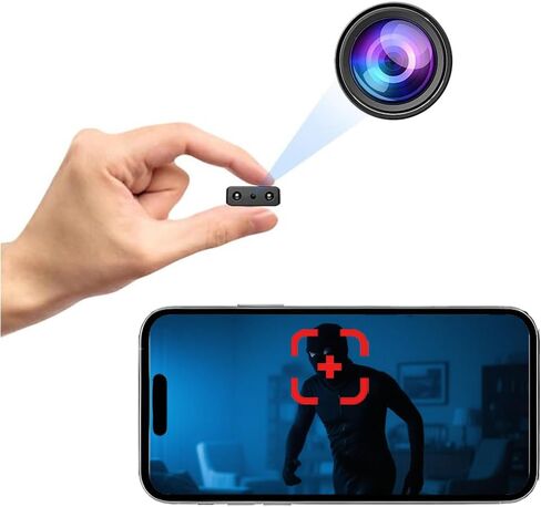 Mini Spy Camera Wireless Hidden, WiFi HD1080P Home Security Cam Small Surveillance Camera Nanny Cams,Remote Viewing,Night Vision, Motion Detection,App Control in Kuwait