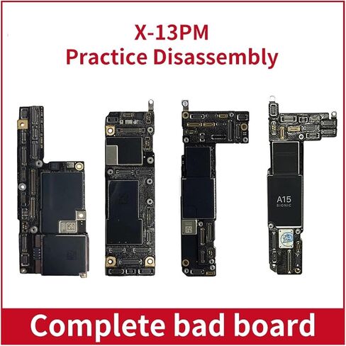 Damaged Complete Motherboard for X 11 12 13 14 Pro Max CPU Nand Power IC Mainboard Off Practice Repair Skill(11 Bad Board) in Saudi Arabia