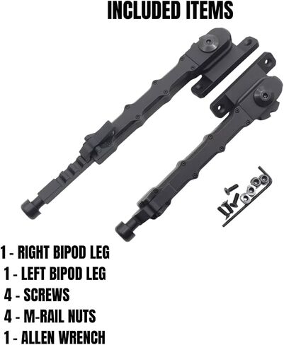 7.5-9 Inch Adjustable Rifle Bipod for M-LOK Rail – Tactical Aluminum Bipod for Hunting, Shooting & Range Use – Lightweight, Stable & Easy Install in Kuwait