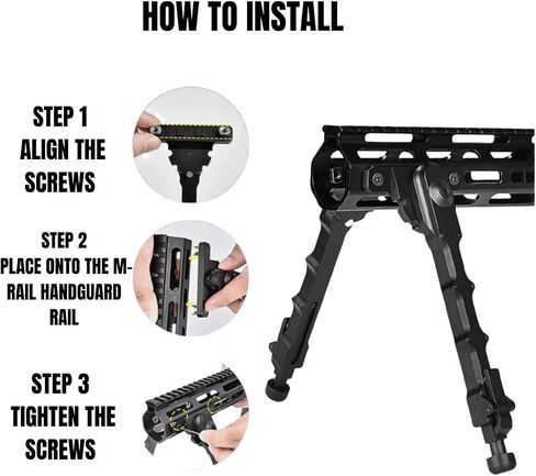 7.5-9 Inch Adjustable Rifle Bipod for M-LOK Rail – Tactical Aluminum Bipod for Hunting, Shooting & Range Use – Lightweight, Stable & Easy Install in Kuwait