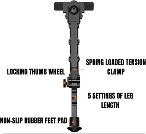 7.5-9 Inch Adjustable Rifle Bipod for M-LOK Rail – Tactical Aluminum Bipod for Hunting, Shooting & Range Use – Lightweight, Stable & Easy Install in Kuwait
