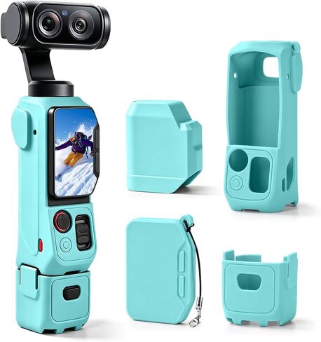 Screen Film+Silicone Case for Insta360 Luna Ultra Soft Protective Cover (Gray) in Kuwait