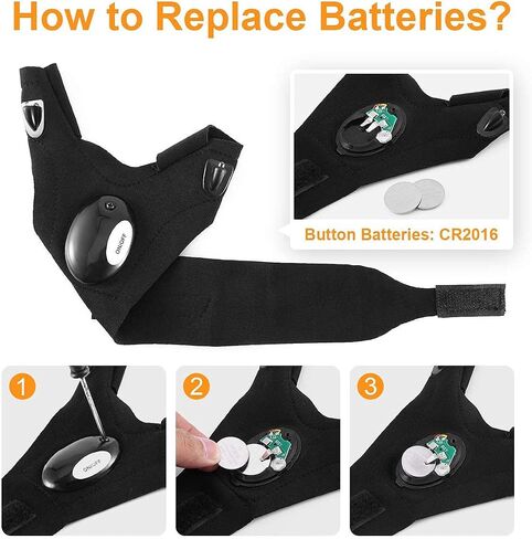 LED Flashlight Gloves, Gifts for Men Dad Him Husband Boyfriend, Cool Gadgets Hands-Free Finger Lights Gloves for Repairing Fishing Camping, Birthday Christmas Father’s Day Gifts in Kuwait