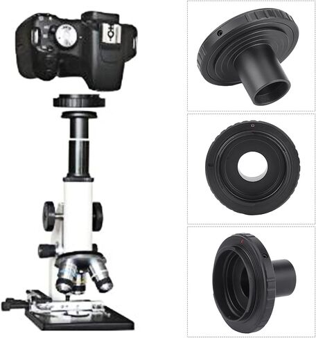 Microscope Eyepiece Adapter Ring Holder Durable Metal Mount for AI SLR Camera 23.2mm T Holders Detachable Convenient for Microscope Lovers in Kuwait
