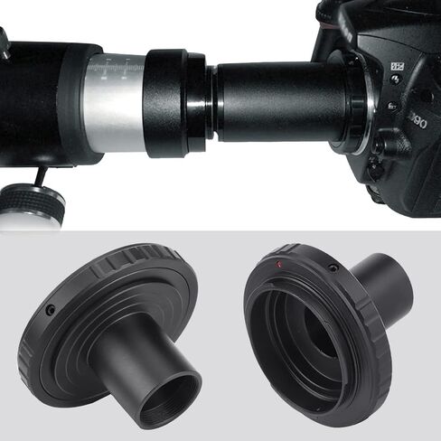 Microscope Eyepiece Adapter Ring Holder Durable Metal Mount for AI SLR Camera 23.2mm T Holders Detachable Convenient for Microscope Lovers in Kuwait