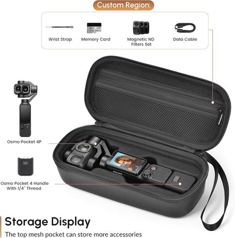 STARTRC PHOTO Carrying Case for DJI Osmo Pocket 4P with Threaded Handle in Saudi Arabia