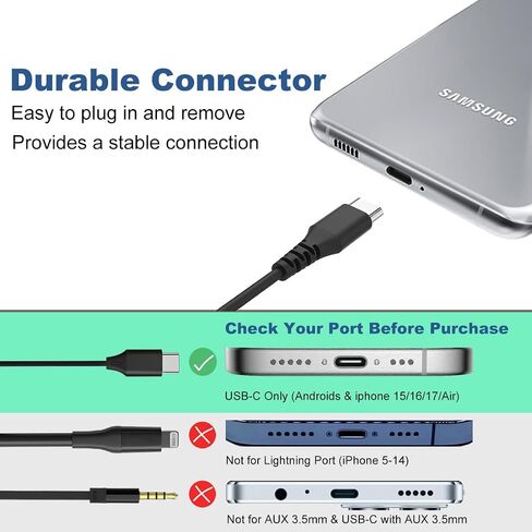 سماعات أذن سلكية USB C لأجهزة iPhone 15 16 17 Air وiPad وSamsung وGoogle in Kuwait