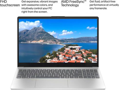 HP 15.6 Touchscreen Laptop, AMD Ryzen 7 7730U, 16GB DDR4 RAM, 512GB SSD in Saudi Arabia