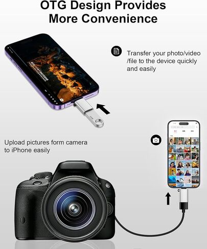 iPhone OTG Adapter, USB 3.0 Female to Lightning Male Adapter OTG Dongle in Kuwait