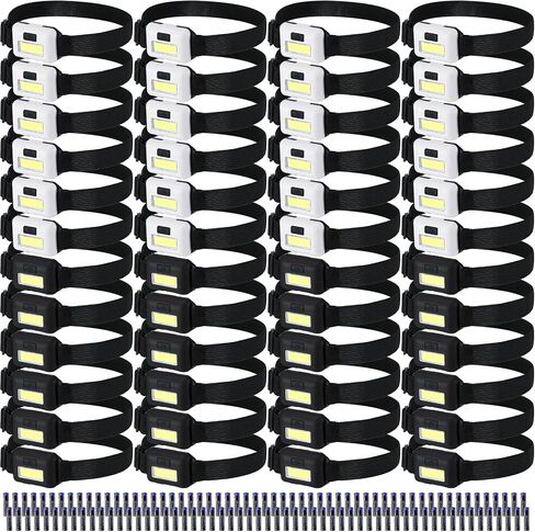 48 Pack LED Headlamp Flashlight Bright Waterproof, Multicolor in Kuwait