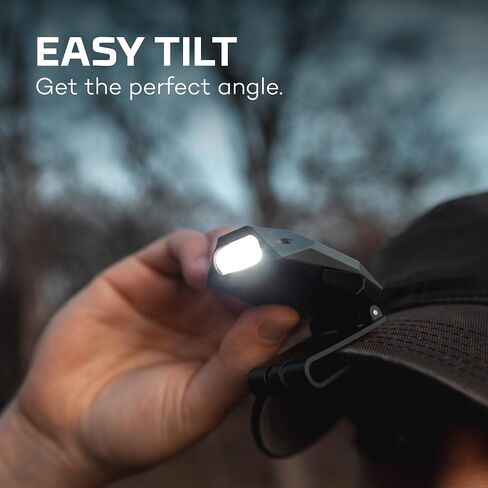 NEBO Einstein Rechargeable Cap Light | 50 Lumens, 3 Light Modes, 90 Degree Adjustable Tilt, Compact & Portable, Hands-Free Wave Activated LED Light, Includes Micro-USB Charging Cable. in Kuwait