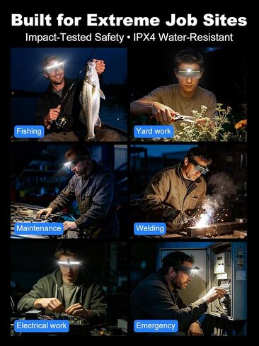 Smiling Shark E1 Glasses Headlamp Rechargeable Safety Glasses Lights in Saudi Arabia