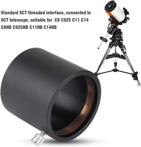 Lightweight Compression Ring Mount Adapter for Telescope, 2" SCT Eyepiece, Black, for C8 C14 in Kuwait