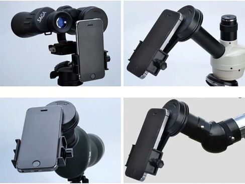 Telescope Phone Adapter for Binoculars and Spotting Scopes, Black in Kuwait
