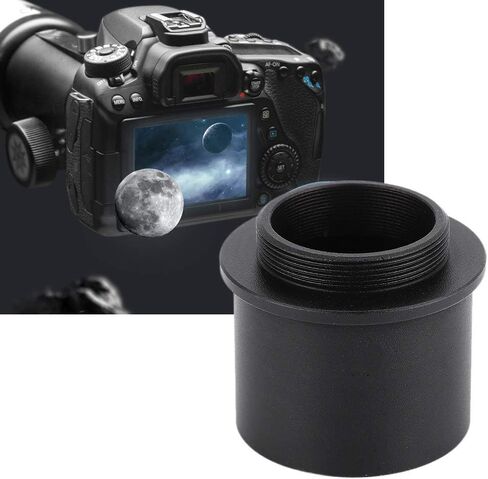 C-Mount Telescope Lens Video Camera Adapter, for Main Focus Photography, Black Aluminum Alloy for Telescope in Kuwait