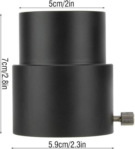 Durable 2 Inch Telescope Extension Tube Adapter with Locking Screw for Astronomy Photography, Portable Black Aluminum Eyepiece Extension Tube for in Kuwait