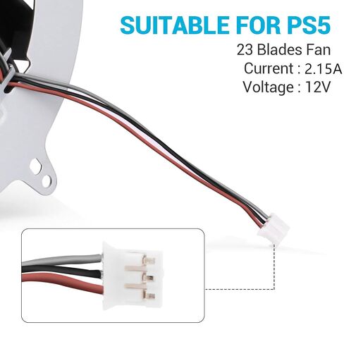 Internal Cooling Fan for PS5 23 Blade Replacement Fan 12V 1.9A in Kuwait