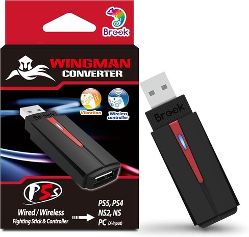 Brook Wingman P5s - P5 P4 NS2 NS PC Controller Converter with Wireless and Wired Support Vibration Six-Axis Motion Turbo Macro Remap via Converter Center Software in Kuwait