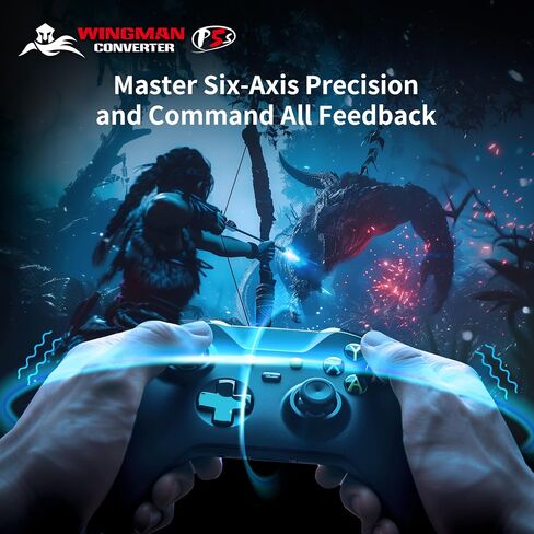 Brook Wingman P5s - P5 P4 NS2 NS PC Controller Converter with Wireless and Wired Support Vibration Six-Axis Motion Turbo Macro Remap via Converter Center Software in Kuwait