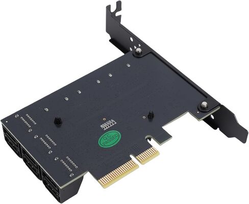 ciciglow 6Gbps PCIE 4X to Serial ATA Expansion Card, Reliable Hard Drive Adapter for 10, 11, 2003, Supports 9 Connections, Easy Installation in Kuwait