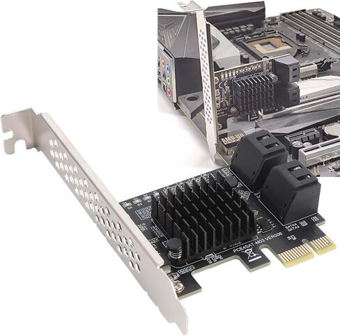 PCIE Serial ATA 3.0 Expansion Card High Speed 4 Port Adapter for PCIE 6Gbps Hard Disk Conversion in Kuwait