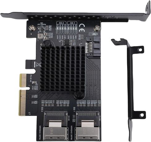 ciciglow PCIe to Serial ATA Expansion Card 6Gbps Supports 9 Ports Ideal for NAS Desktop Server Low Power Chip in Kuwait
