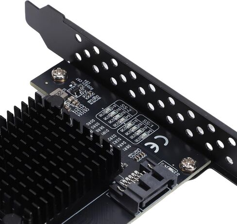 ciciglow PCIe to Serial ATA Expansion Card 6Gbps Supports 9 Ports Ideal for NAS Desktop Server Low Power Chip in Kuwait