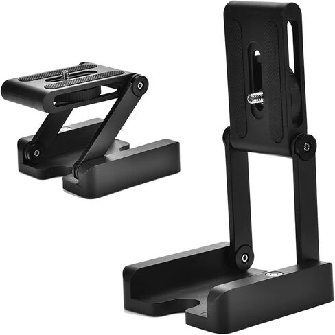Fabater Z Type Tilt Flexible Folding Tripod Head with 1/4" Mounting Screw for DSLR Cameras, Lightweight Portable Arrow Storage Case Plate for Tripod in Kuwait