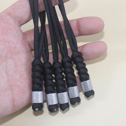 Trufas 5 Pack Small Knife Lanyards Zipper Pulls Paracord Keychains Black in Saudi Arabia