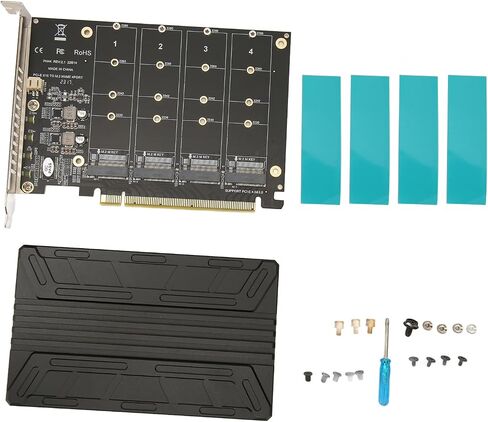 Keenso Quad M.2 NVME Adapter, 4 Disks, PCIe 4.0 in Kuwait