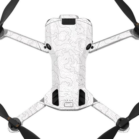 Protective Decal Skin for DJI Mini 5 Pro — 3M Material, Matte Finish, Full Body Sticker (Contour Lines White) in Kuwait