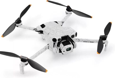 Protective Decal Skin for DJI Mini 5 Pro — 3M Material, Matte Finish, Full Body Sticker (Contour Lines White) in Kuwait