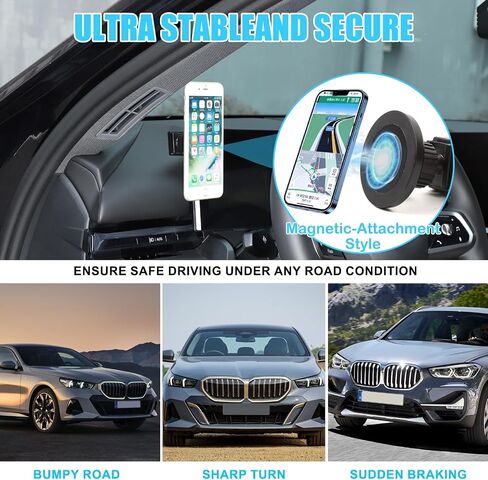 Car Phone Holder for 2024 2025 2026 BMW 5 Series i5 G60 G68 530i 540i Accessories Centre Console Air Vent Rotatable Fixed Mobile Phone Mount Holder for Car Fit for iPhone Android Smartphones (F) in Saudi Arabia