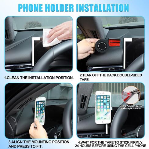 Car Phone Holder for 2024 2025 2026 BMW 5 Series i5 G60 G68 530i 540i Accessories Centre Console Air Vent Rotatable Fixed Mobile Phone Mount Holder for Car Fit for iPhone Android Smartphones (F) in Saudi Arabia