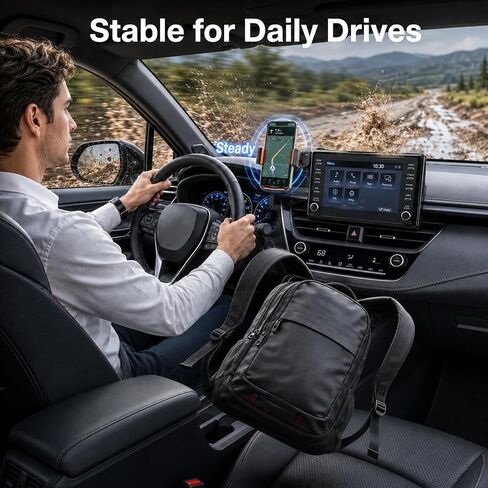 Car Phone Holder for 2019-2026 Toyota Corolla/Corolla Hatchback & 2022-2026 Corolla Cross Accessories, 8-Inch Screen Phone Mount with Up to 15W Fast Wireless Charging, Auto-Clamping, 360° Rotation in Kuwait