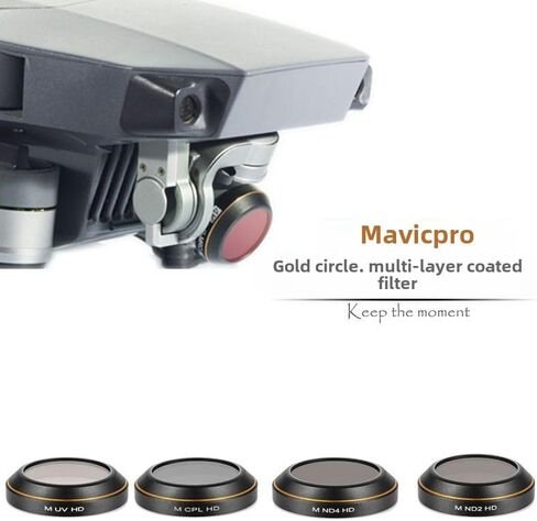 DJI Mavic Pro Filters Set - UV ND CPL Polarizer, Nano-Coated Optical Glass, Waterproof, Anti-Fog, Anti-Scratch, Lightweight Aviation Aluminum Frame in Kuwait