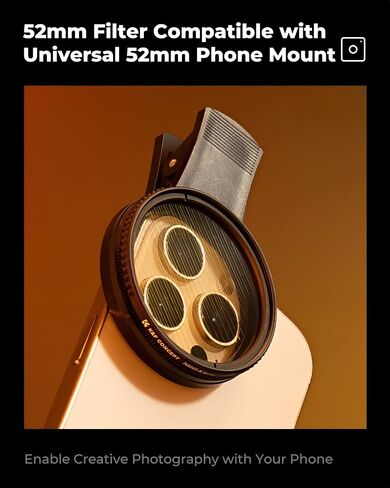 K&F CONCEPT 77mm Gold Streak Effect Lens Filter (2mm) in Saudi Arabia