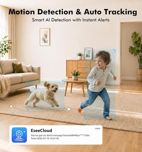 Indoor Security Camera with Nightlight, 2.4GHz WiFi Home Security Camera in Kuwait