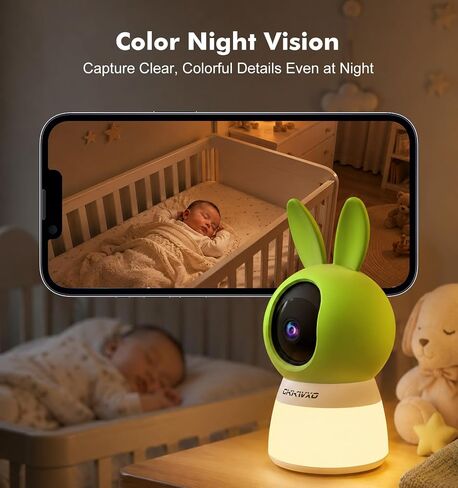 Indoor Security Camera with Nightlight, 2.4GHz WiFi Home Security Camera in Kuwait
