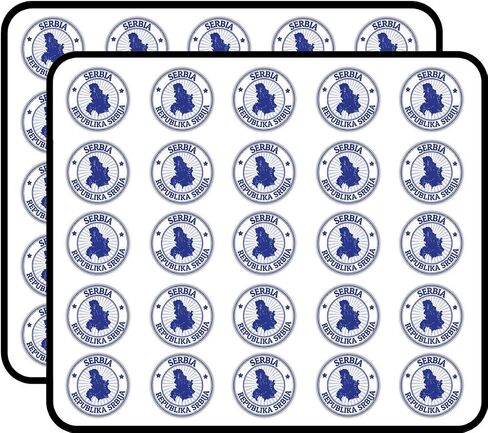 Serbia Map Grunge Stamp Decorative Scrapbooking Sticker Waterproof Vinyl Stickers for Water Bottle, Laptop & Phone Case – 50 Pack in Saudi Arabia