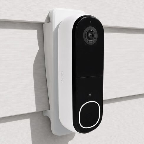 Doorbell Vinyl Siding Mount for Arlo Video Doorbell 2K/HD (2nd Gen), ONLY Fits 4" Standard Vinyl Siding, Angle Adjustment Mounting Bracket for Arlo Doorbell Camera, White in Kuwait
