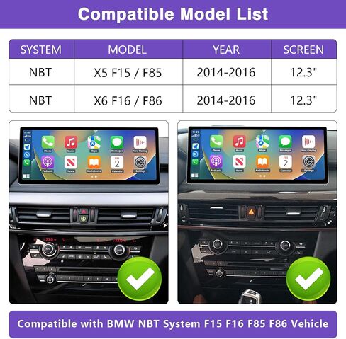 شاشة CarPlay Android Auto مقاس 2026 مقاس 12.3 بوصة لسيارة BMW X5 X6 Series in Kuwait