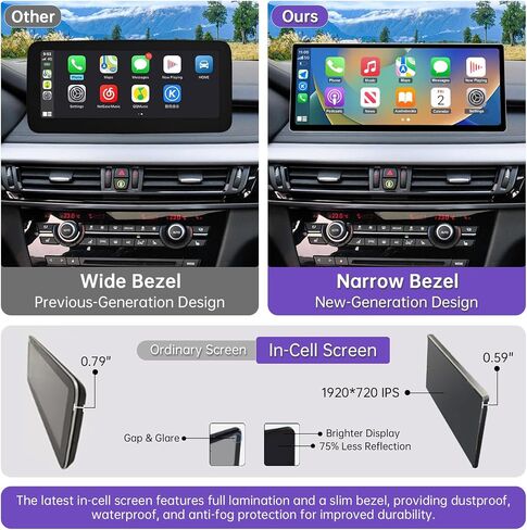 شاشة CarPlay Android Auto مقاس 2026 مقاس 12.3 بوصة لسيارة BMW X5 X6 Series in Kuwait