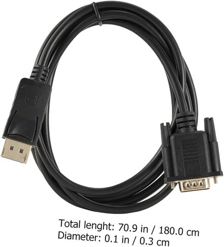 Gadpiparty to Vga Cable Connector Video Converter Cord for Monitor Computer Laptop Projector Latch Button High Performance Reliable in Kuwait