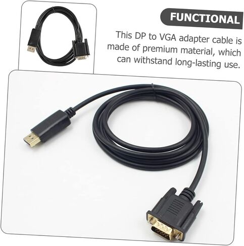 Gadpiparty to Vga Cable Connector Video Converter Cord for Monitor Computer Laptop Projector Latch Button High Performance Reliable in Kuwait