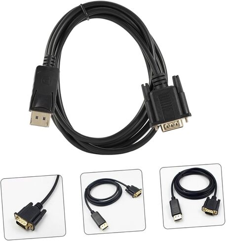 Uonlytech to Vga Cable Connector for Monitor Secure Latch Design Replacement for Laptop Desktop Display Projector in Kuwait