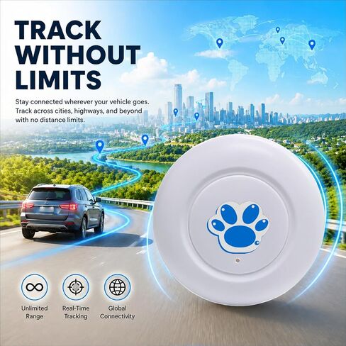 GPS Tracker for Vehicles Mini Hidden Magnetic GPS Tracker for Vehicles Full Global Coverage, No Subscription or SIM Card Required Perfect for Cars, Assets, Pets, Kids, and Seniors 2 Year Battery Life in Saudi Arabia