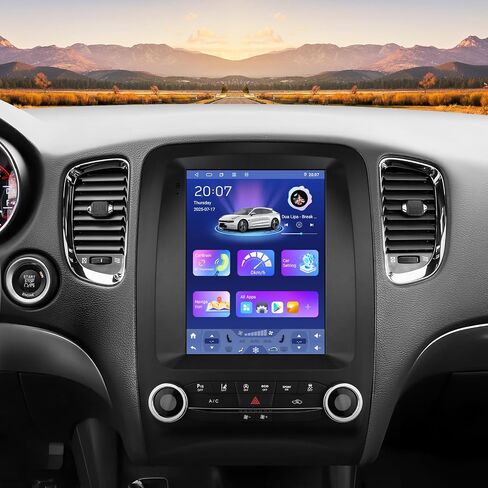 Android 14 Stereo Car Radio for Dodge Durango (2014-2020), 8Core 4G+64G GPS Navigation with 9.7 inch QLED Touchscreen via Carplay Android Auto SWC Bluetooth EQ USB in Kuwait
