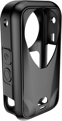 Silicone Case for Insta360 X6 with Lens Cap, Military-Grade Shock Absorption Camera Protective Cover Set, 3m Drop Tested, Scratch Resistant, Precision Fit, No Yellowing, Easy to Install in Kuwait